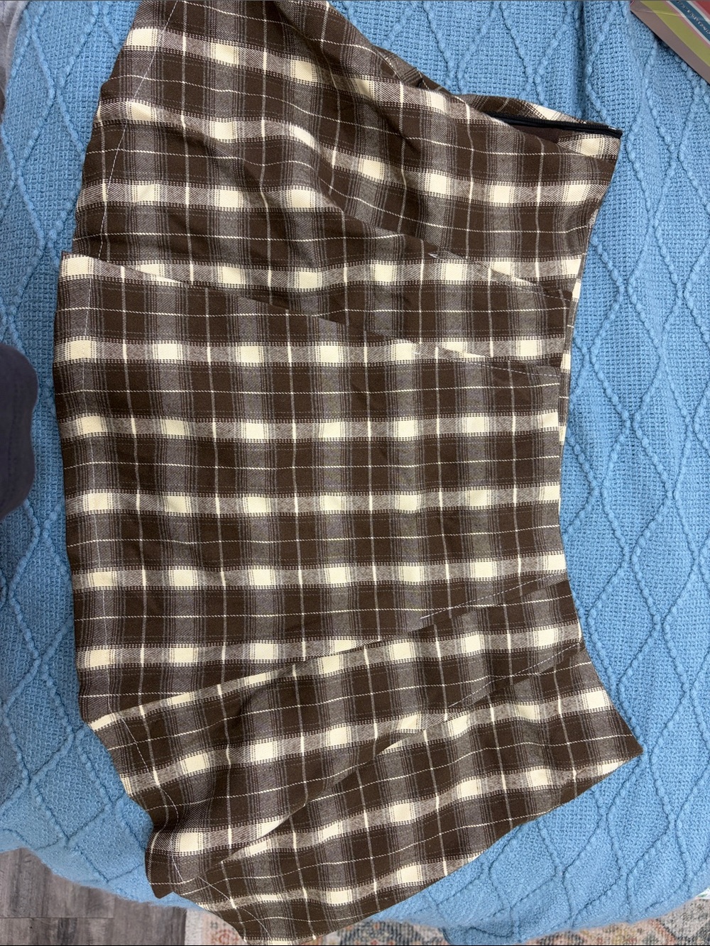 Brown Plaid skirt - Classic Casual Style